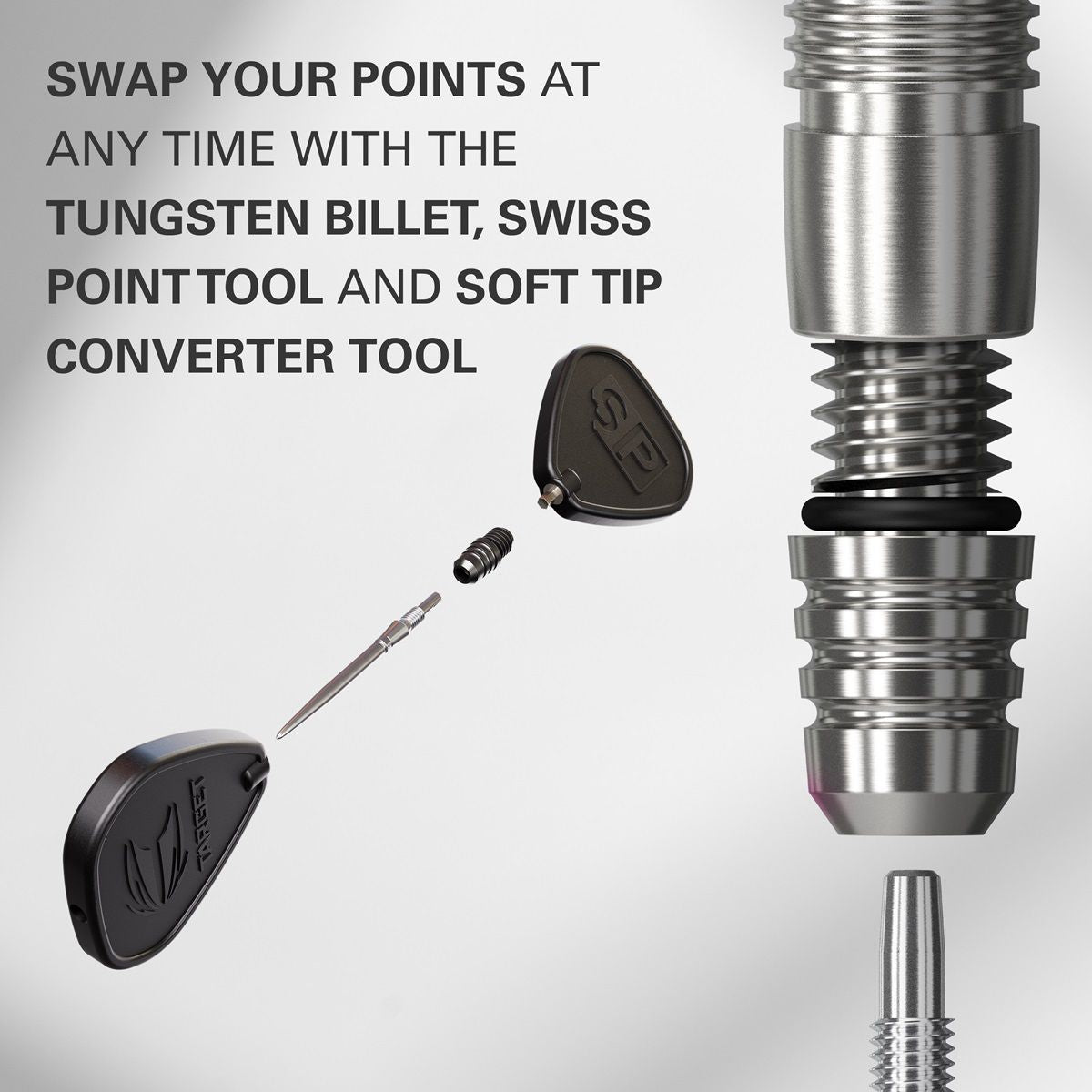 Target Swiss Point Konverter für Softdarts Schwarz Werkzeug