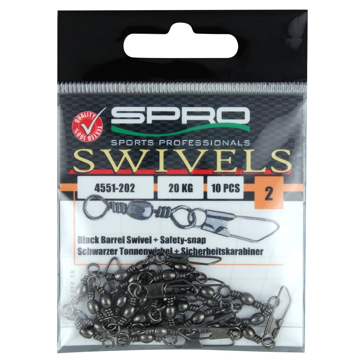 BARREL SWIVEL+SAFETY-SNAP - KM-Tackle