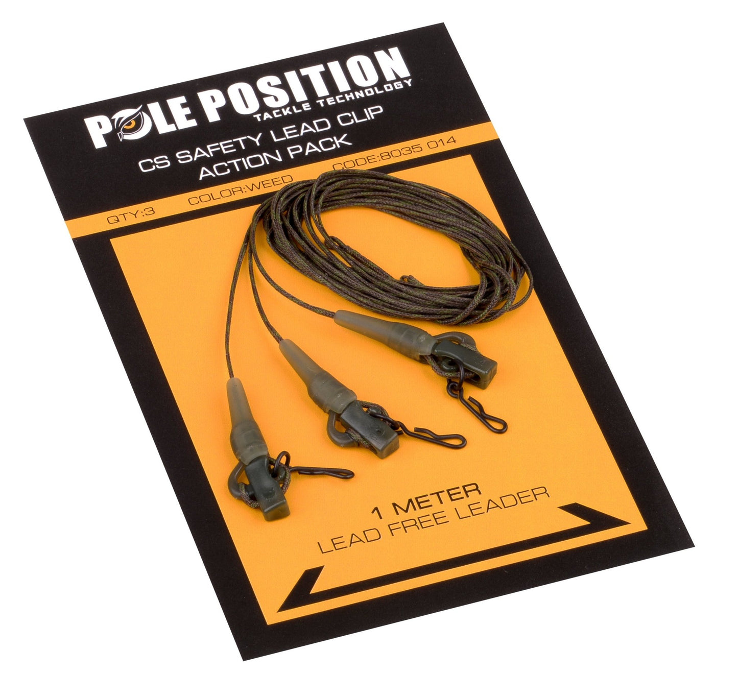 LEADCLIP SET + LEADER 45LB WEED - KM-Tackle