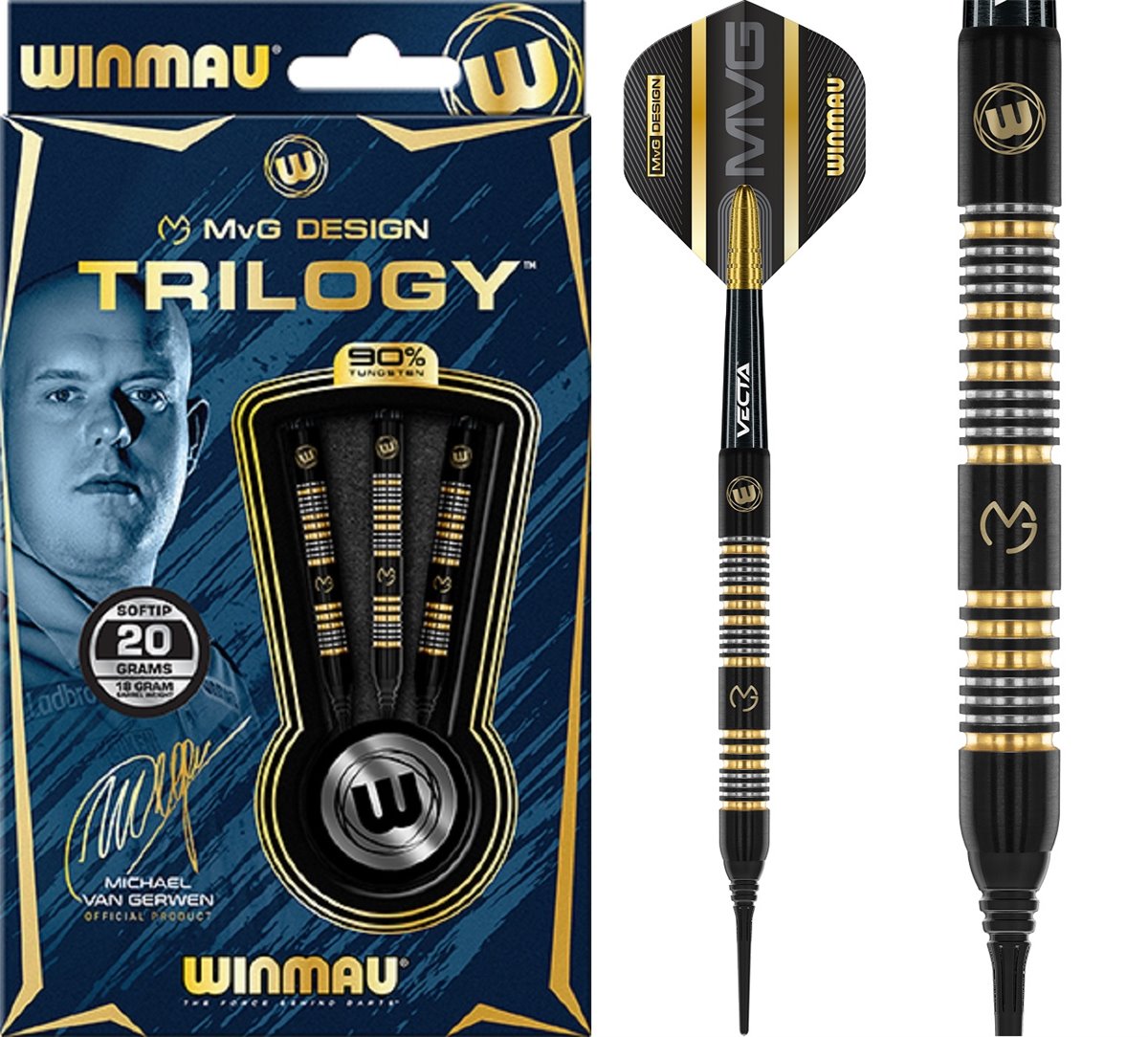 Winmau Michael van Gerwen MvG Trilogy Softdarts 20/23,5g Gramm Softdarts - KM-Dartshop