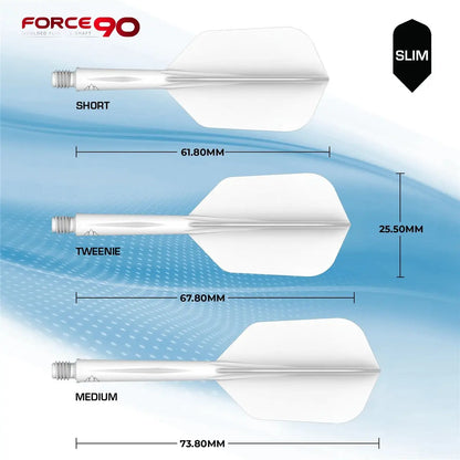 Mission Force 90 Shaft/Flight System Slim Shafts transparent
