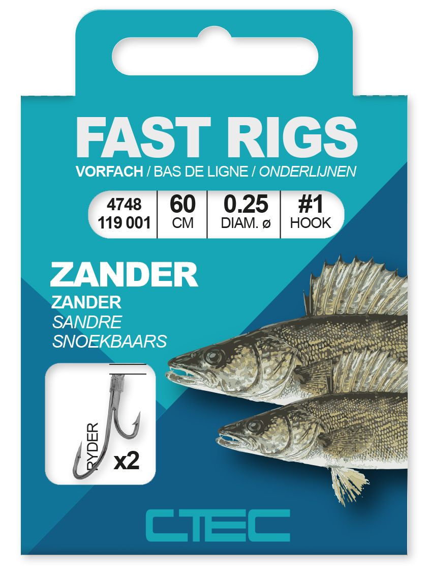 FAST RIGS ZANDER RYDER 60CM - KM-Tackle