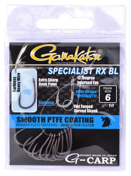 G-CARP SPEC RX HOOKS BARBLESS GREY - KM-Tackle