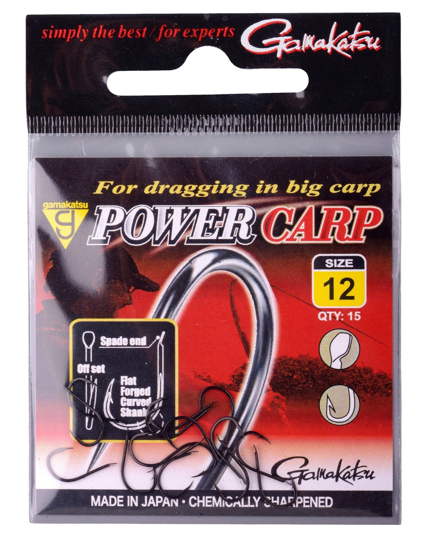 POWERCARP HOOKS BLACK - KM-Tackle