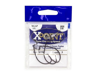 XPoint Wide Gap Hook ("X-Gap"),Black Nickel - KM-Tackle