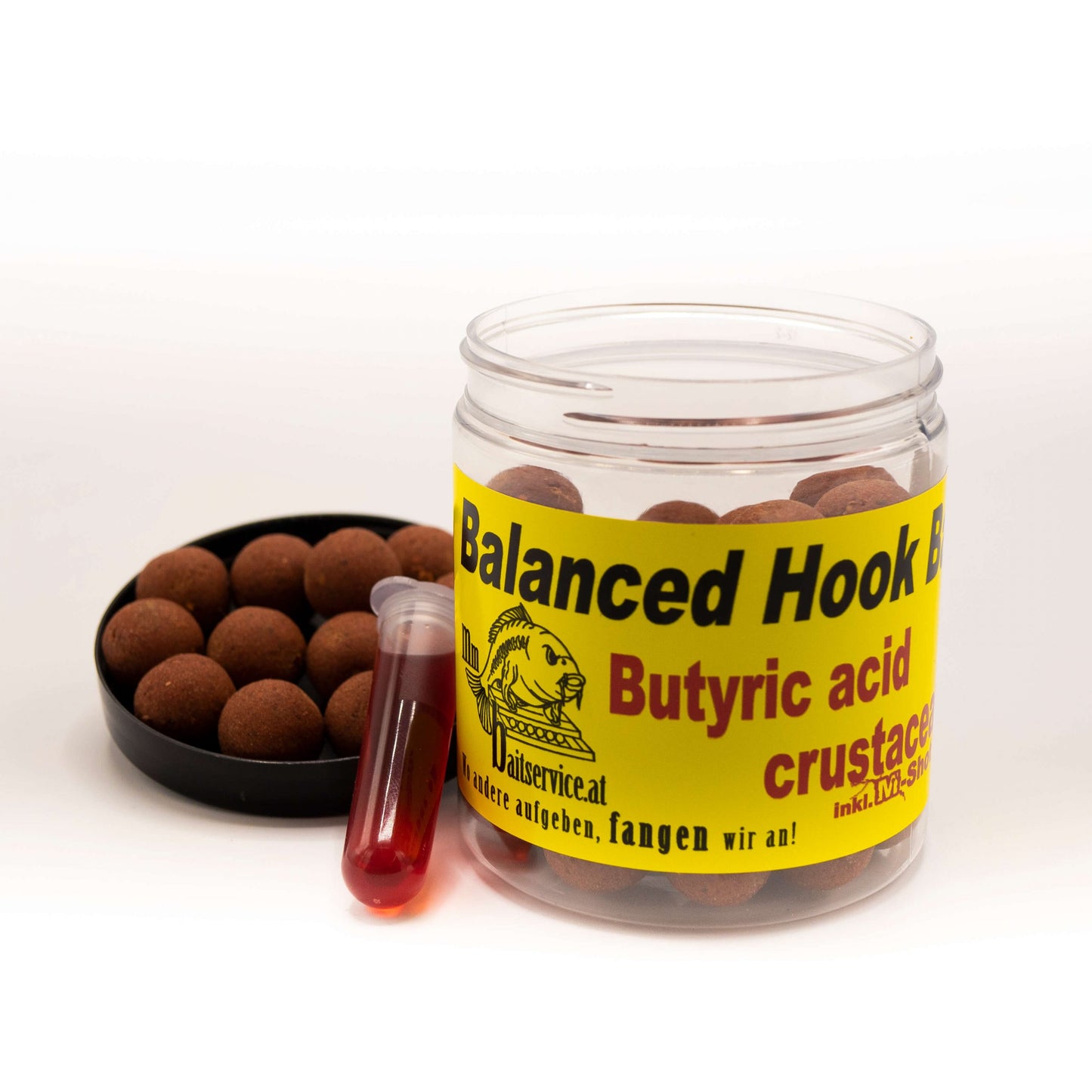 Hookbaits: Butyric acid Crustacean – Balanced MM Baitservice 20mm